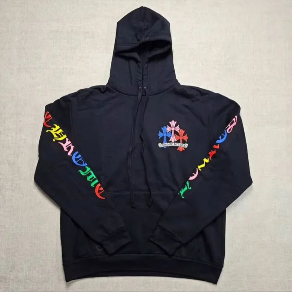 Chrome Hearts Black Sweatshirt with Vibrant Butterfly Design - Picture 2 of 4